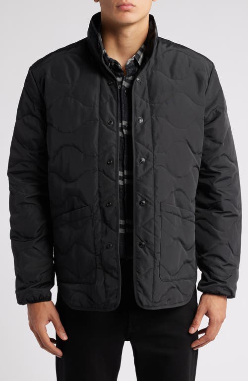 Schott NYC Wrinkle Resistant Down Military Jacket in Black 