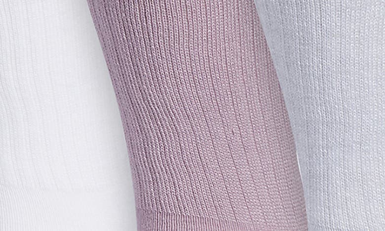 Shop Adidas Originals 6-pack Athletic Cushion Crew Socks In Purple/ Onix Grey/ White