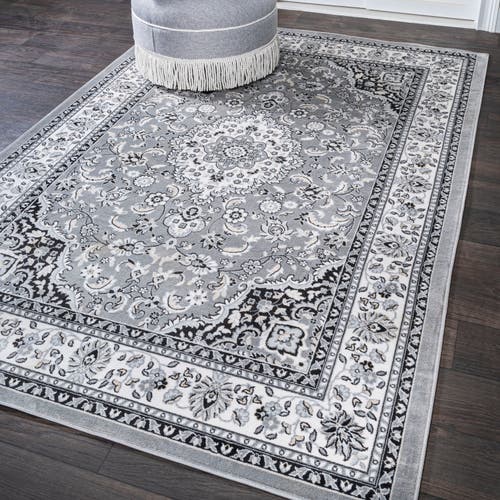 Jonathan Y Palmette Modern Persian Floral Area Rug In Gray/cream