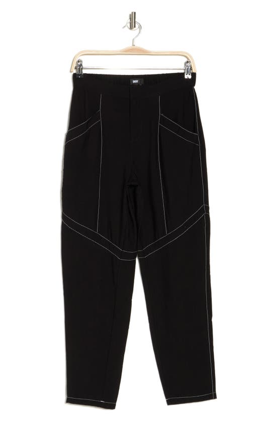 Shop Dkny Sport Topstitch Pants In Black