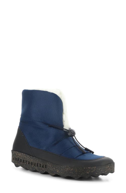 Asportuguesas By Fly London Faux Fur Lined Duck Boot In Navy Gravity/faux Fur