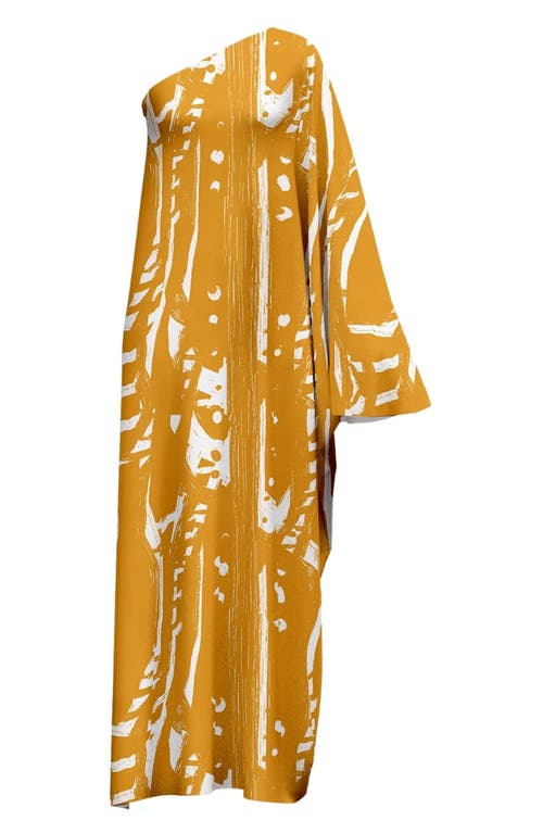 DIARRABLU Satu One-Shoulder Dress in Gold