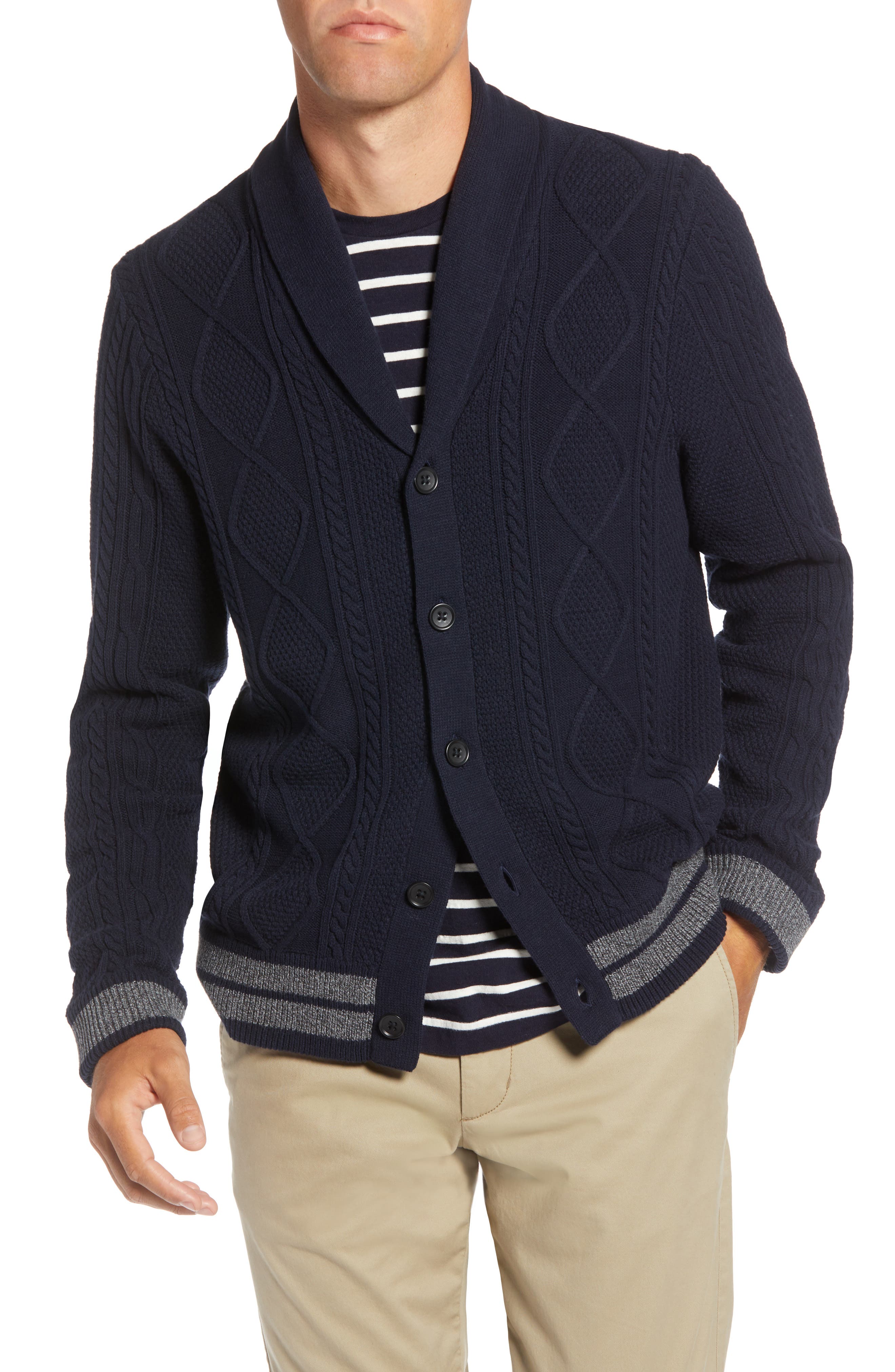 1901 shawl collar cardigan