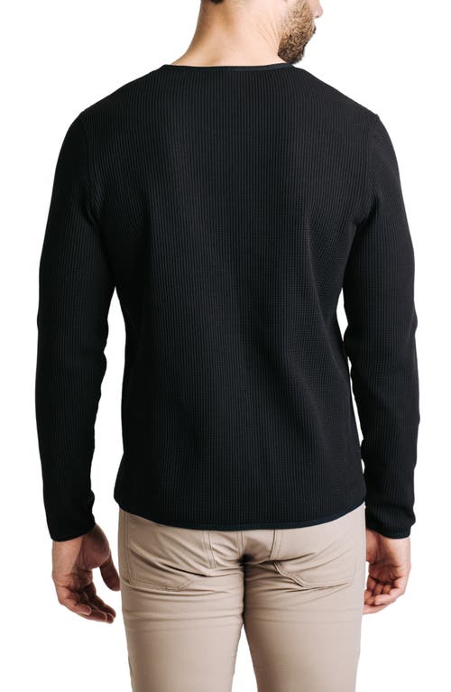 Shop Western Rise Venture Waffle Performance Crewneck Sweatshirt In Black