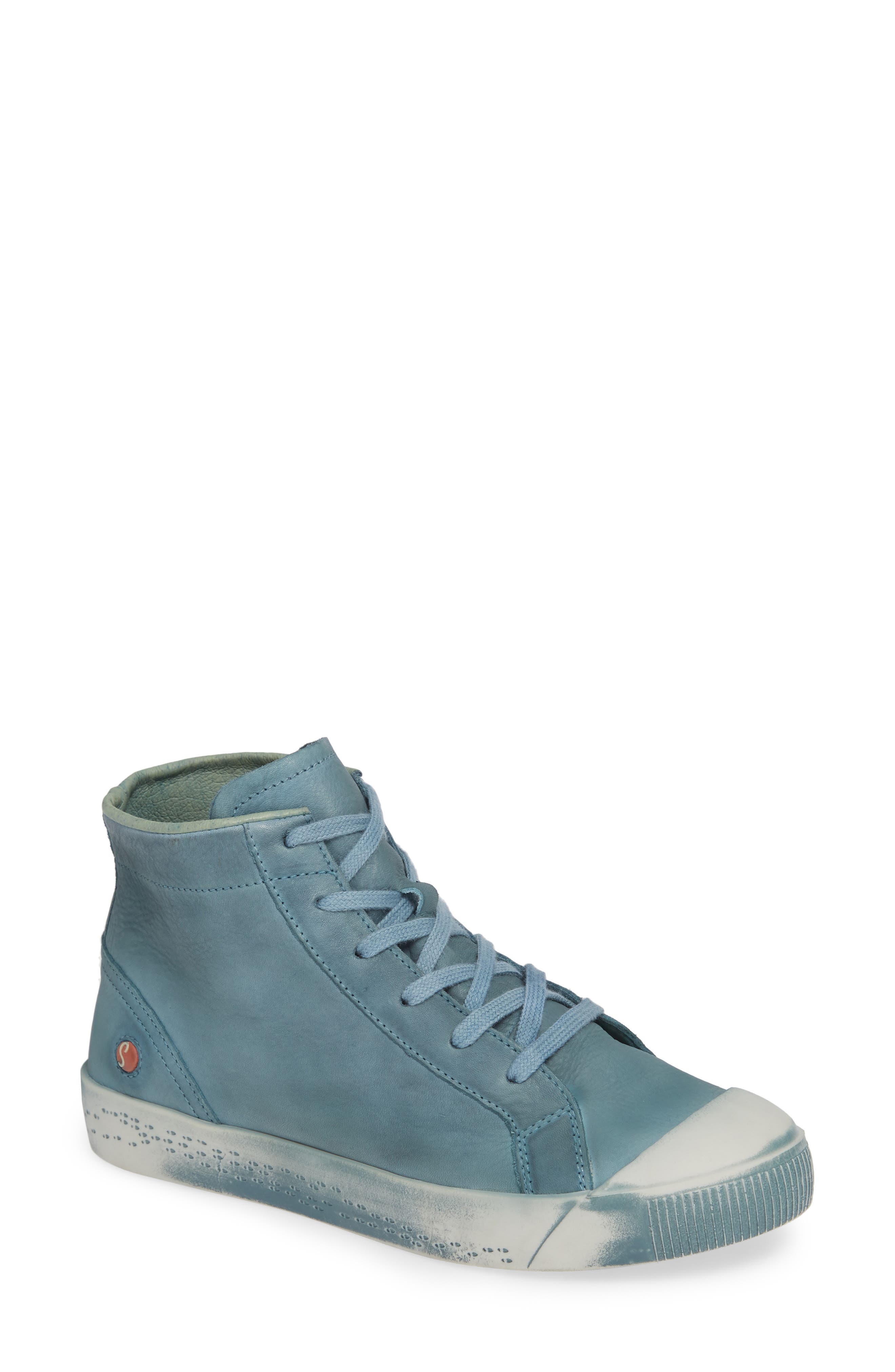 Softinos By Fly London Kip High Top Sneaker, Blue
