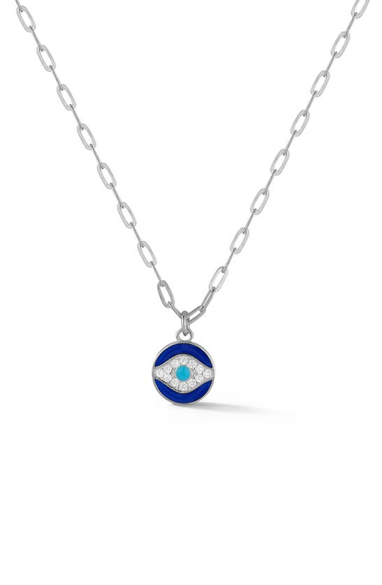 Sphera Milano Sterling Silver & Cz Evil Eye Pendant Necklace