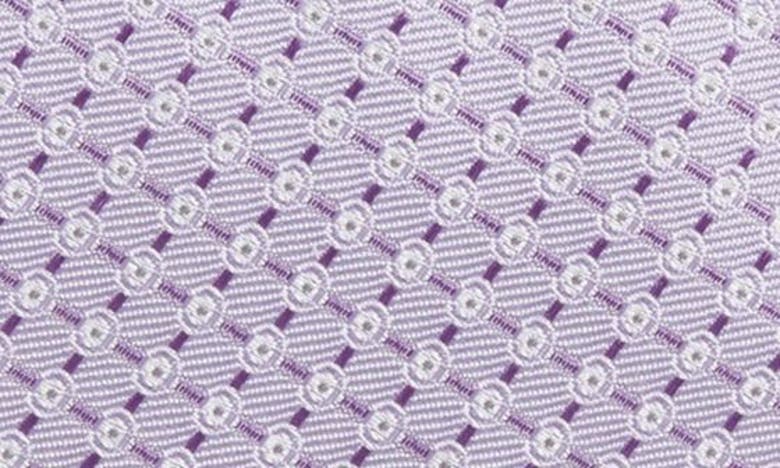 Shop Canali Neat Silk Tie In Light Purple