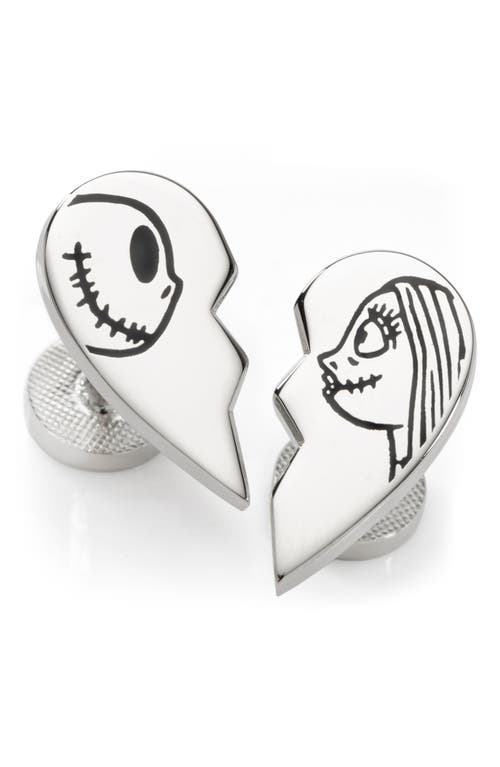 Cufflinks, Inc. Jack & Sally Simply Meant To Be Cuff Links in Silver at Nordstrom