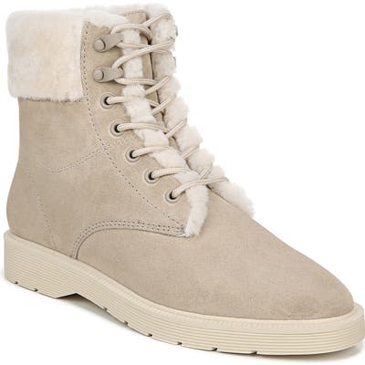 Vince Hayes Ii Water Repellent Genuine Shearling Hiker Boot, White