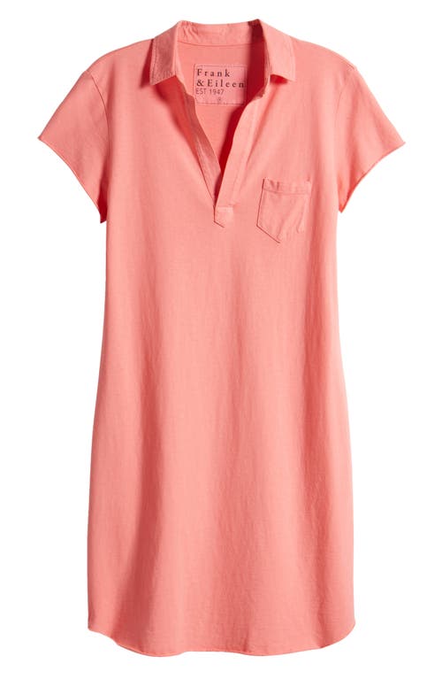 Shop Frank & Eileen Lauren Polo Dress In Watermelon