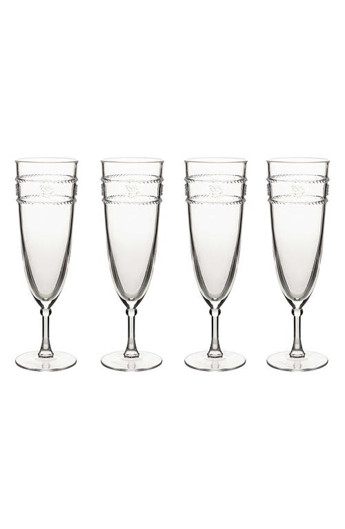Juliska Isabella Acrylic Flutes, Set Of 4 In Clear