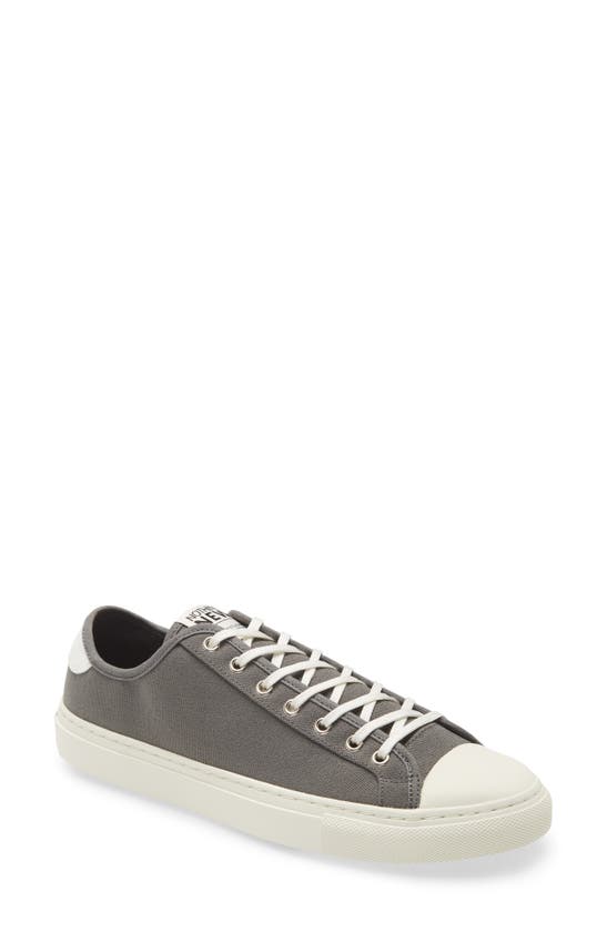 Nothing New Low Top Sneaker In Grey Canvas/ Off White