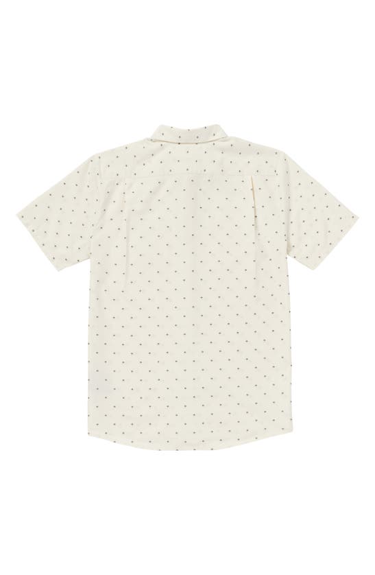 Shop Volcom Stone Marcos Short Sleeve Button-up Shirt In Off White