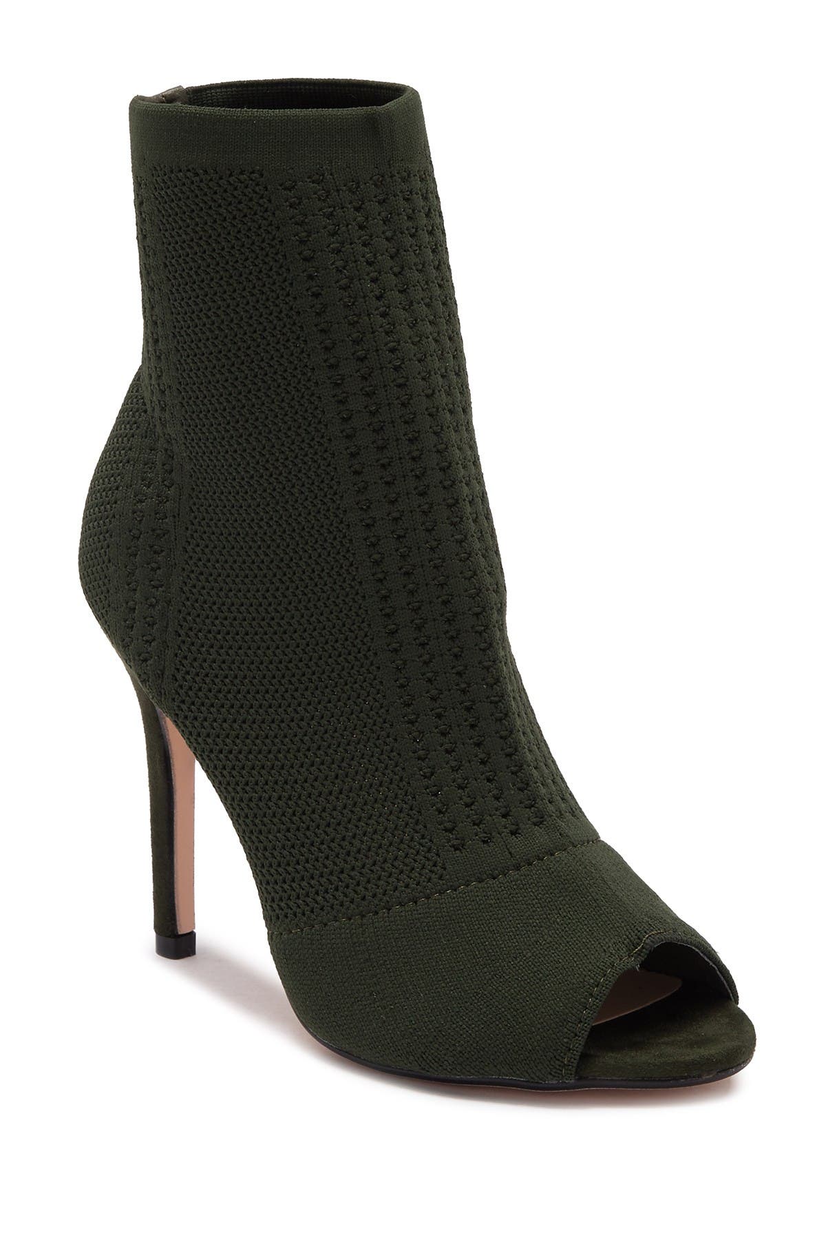 open toe knit booties