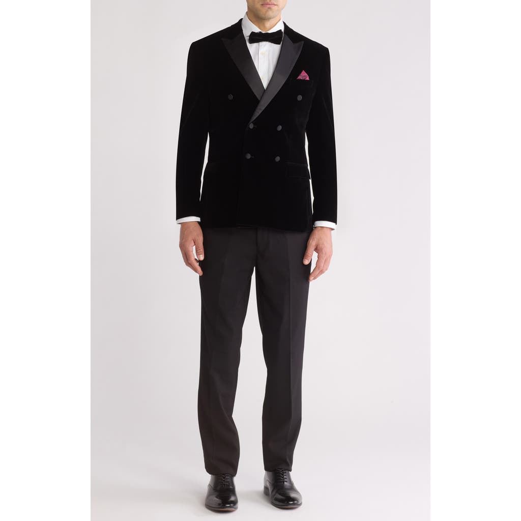 Gino Vitale Slim Fit 2-piece Plaid Suit In Black