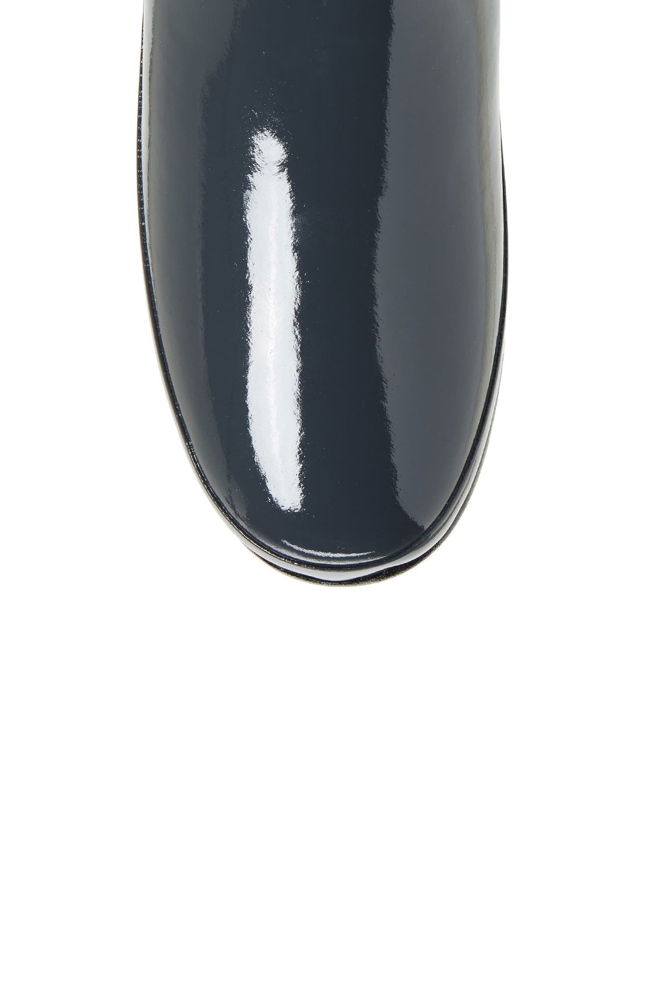 refined high gloss quilted short waterproof rain boot