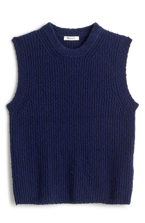 Shop Madewell Bouclé Sweater Tank In True Midnight