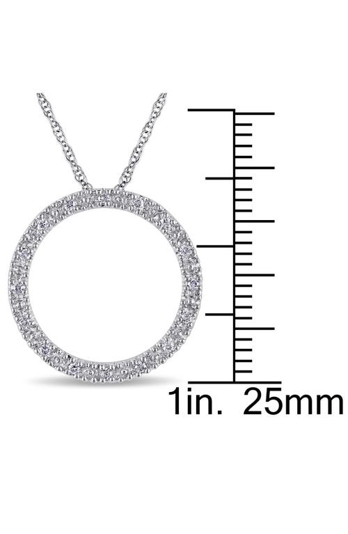 Delmar Diamond Circle Of Life Pendant Necklace In White