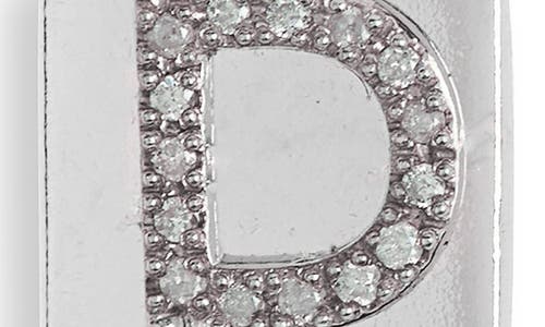 Meshmerise Diamond Padlock Initial Pendant Necklace In White-d