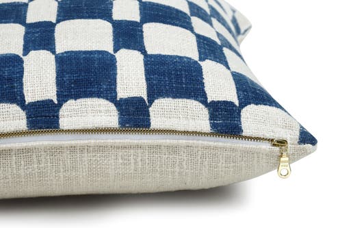 CASA AMAROSA CASA AMAROSA CHECKERED BLOCK PRINTED PILLOW 