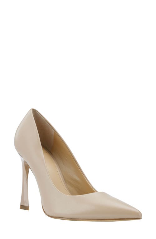 Sassie Pointed Toe Pump in Latte Beige Leather