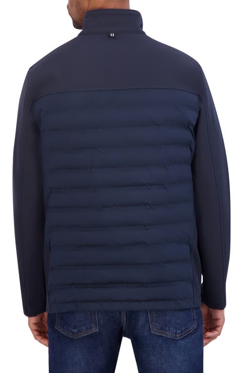 Nautica Men's Tech Shell Hybrid Jacket In Navy