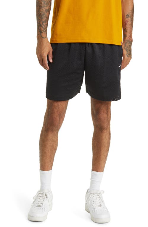 Nike Men's Mesh Athletic Shorts in Black/White at Nordstrom, Size X-Small
