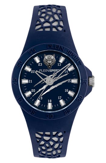 Philipp Plein Sport Three-hand Quartz Silicone Strap Watch, 40mm In Blue
