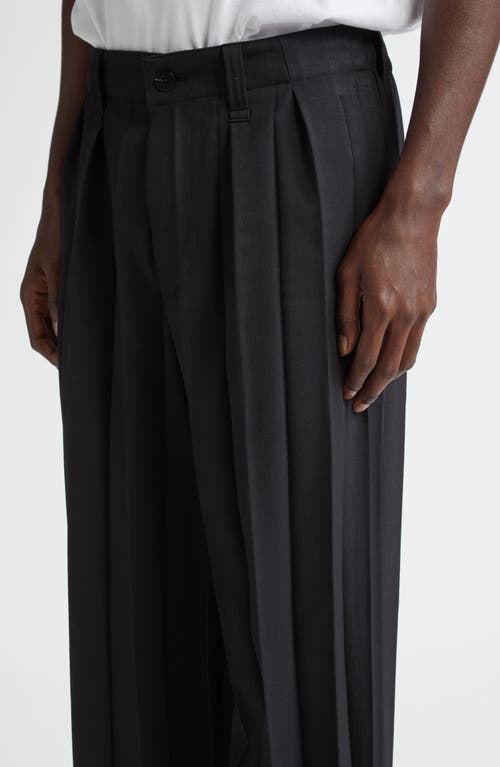 Shop Issey Miyake Homme Plissé  Edge Ensemble Pleated Straight Leg Pants In Black