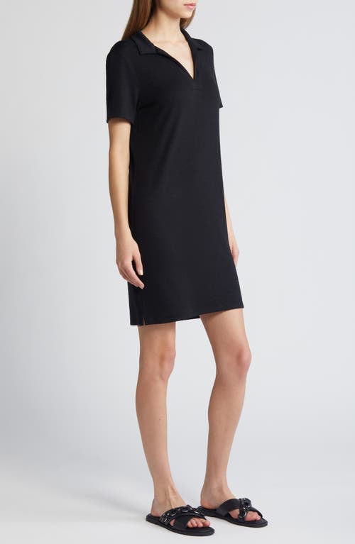 Shop Rag & Bone The Knit Polo Minidress In Black