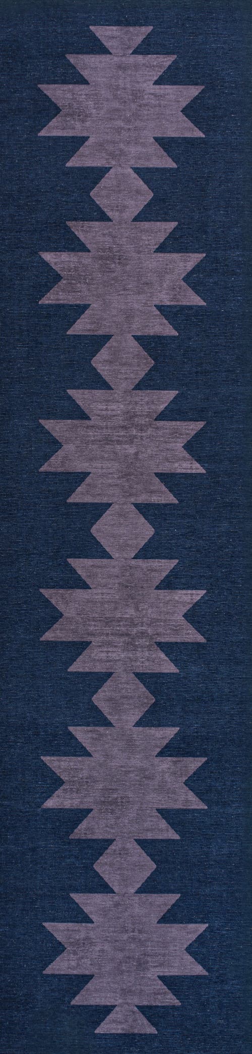 Shop Jonathan Y Chayton Minimalist Geometric Machine-washable Area Rug In Navy/purple