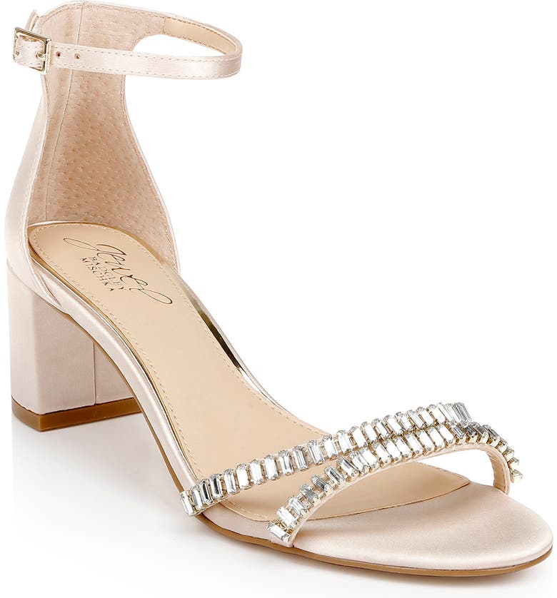 Jewel Badgley Mischka Joanne Embellished Block Heel Sandal | Nordstrom