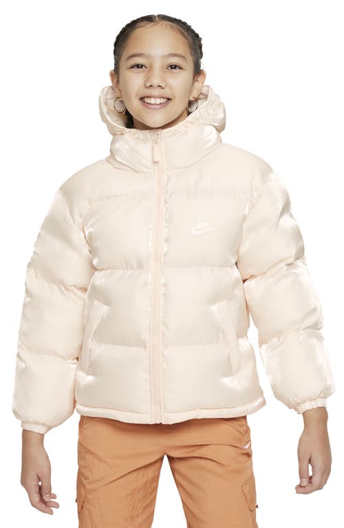 Shop Nike Kids' Therma-fit Ultimate Puffer Jacket In Guava Ice/guava Ice/white