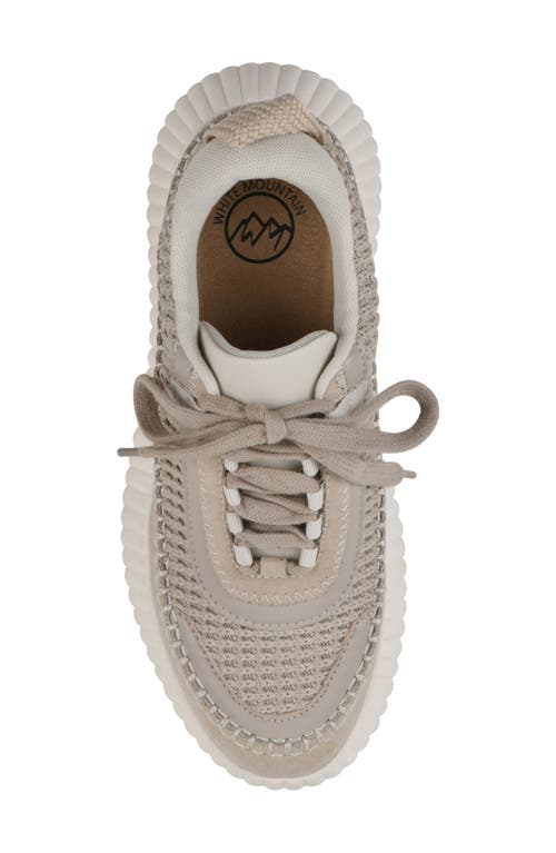 Shop White Mountain Footwear Dynastic Knit Sneaker In Taupe/fabric