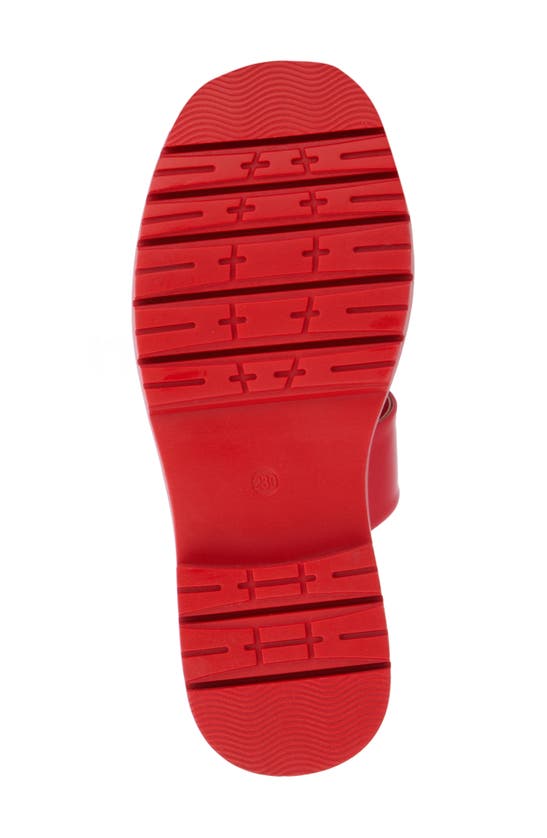 Shop Olivia Miller Tempting Platform Slide Sandal In Red