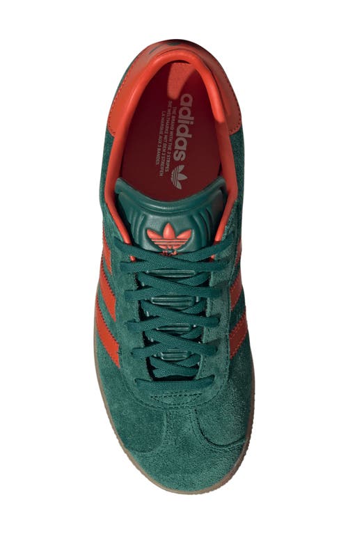 Shop Adidas Originals Adidas Kids' Gazelle Low Top Sneaker In Green/red/gum 3