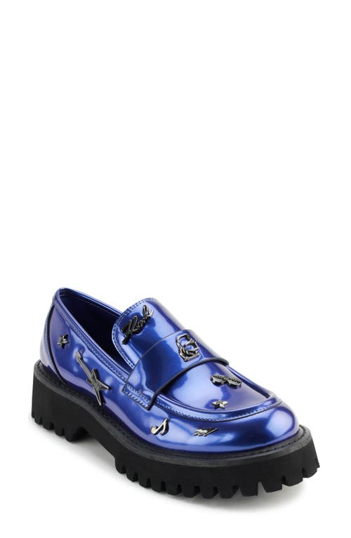 Karl Lagerfeld Paris Gaston Rocker Lug Sole Loafer In Cobalt