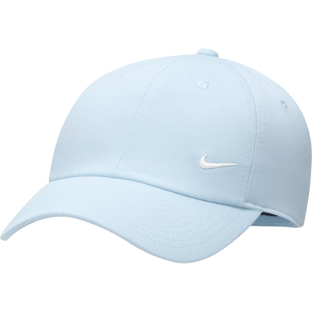 Nike Club Unstructured Curved Bill Baseball Cap In Blue