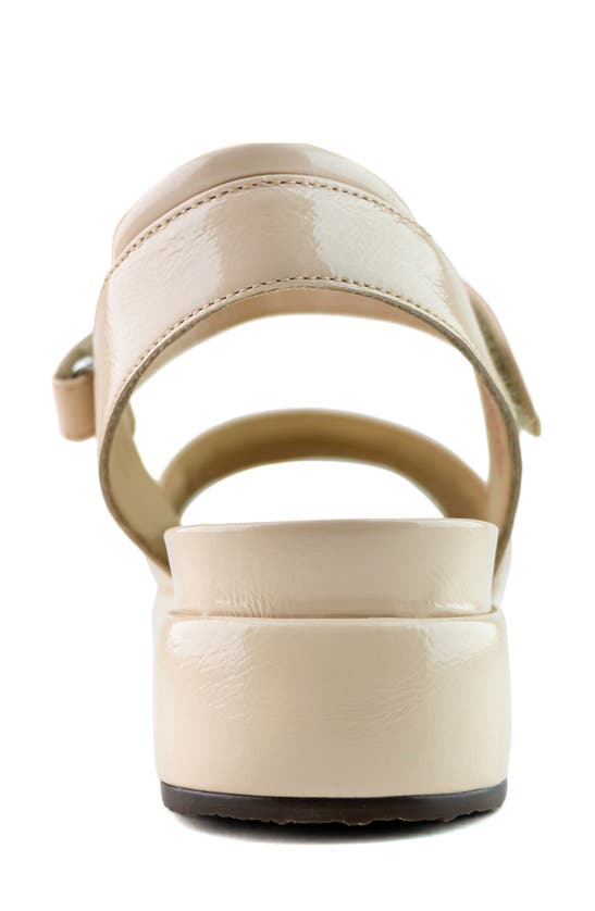 Shop Marc Joseph New York Catherine Lane Ankle Strap Platform Wedge Sandal In Beige Svelte Patent