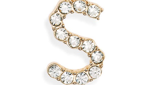 Shop Baublebar Crystal Initial Pendant Necklace In Gold S
