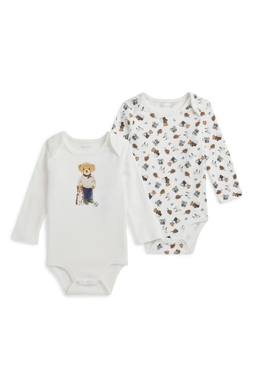 Ralph Lauren Two-Piece Long Sleeve Bodysuit Set in Nevis Boy Bear 