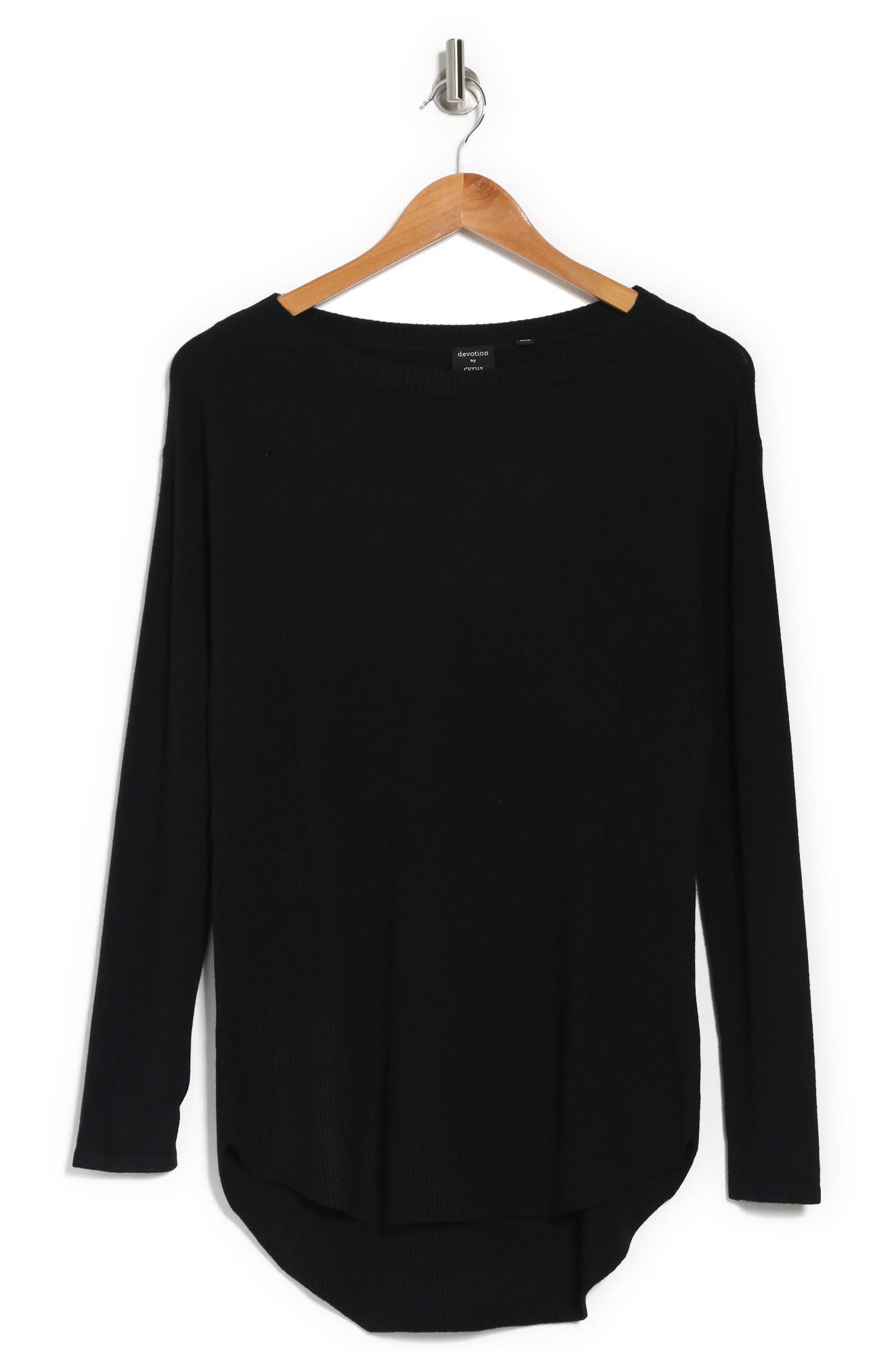 CYRUS Shirt Tail Hem Tunic Sweater 