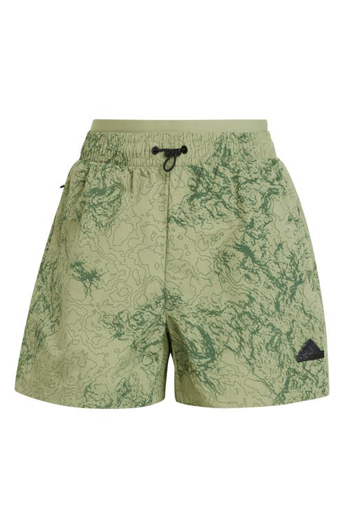 Shop Adidas Originals Adidas City Escape Shorts In Tent Green