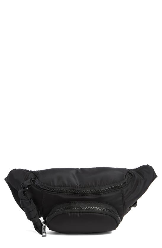 Shop Madden Girl Padded Nylon Belt Bag In Black