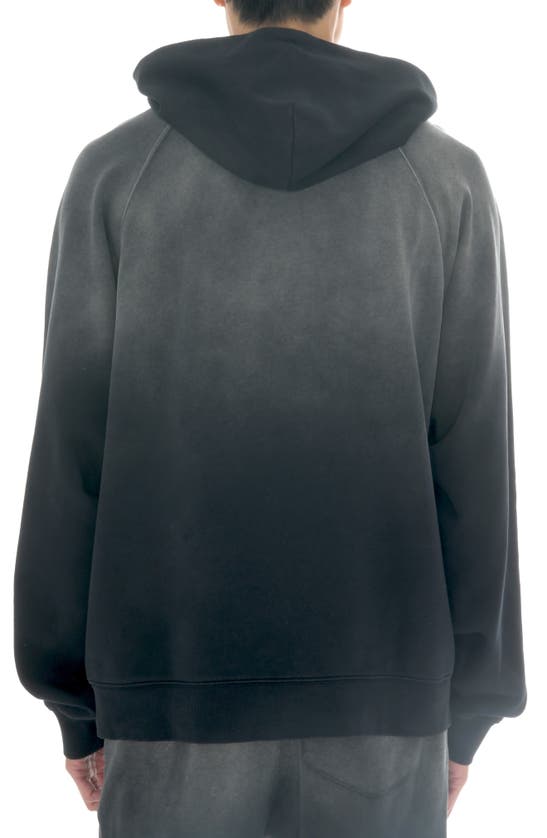 Cult Of Individuality Shimuchan Flocked Logo Graphic Hoodie In Vintage Black