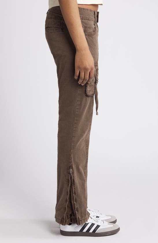 Shop Bdg Urban Outfitters Y2k Romi Bootleg Cargo Pants In Brown