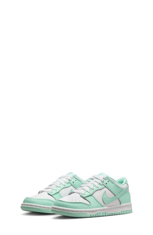 Nike Kids' Dunk Low Basketball Sneaker White/Mint Foam at Nordstrom, M