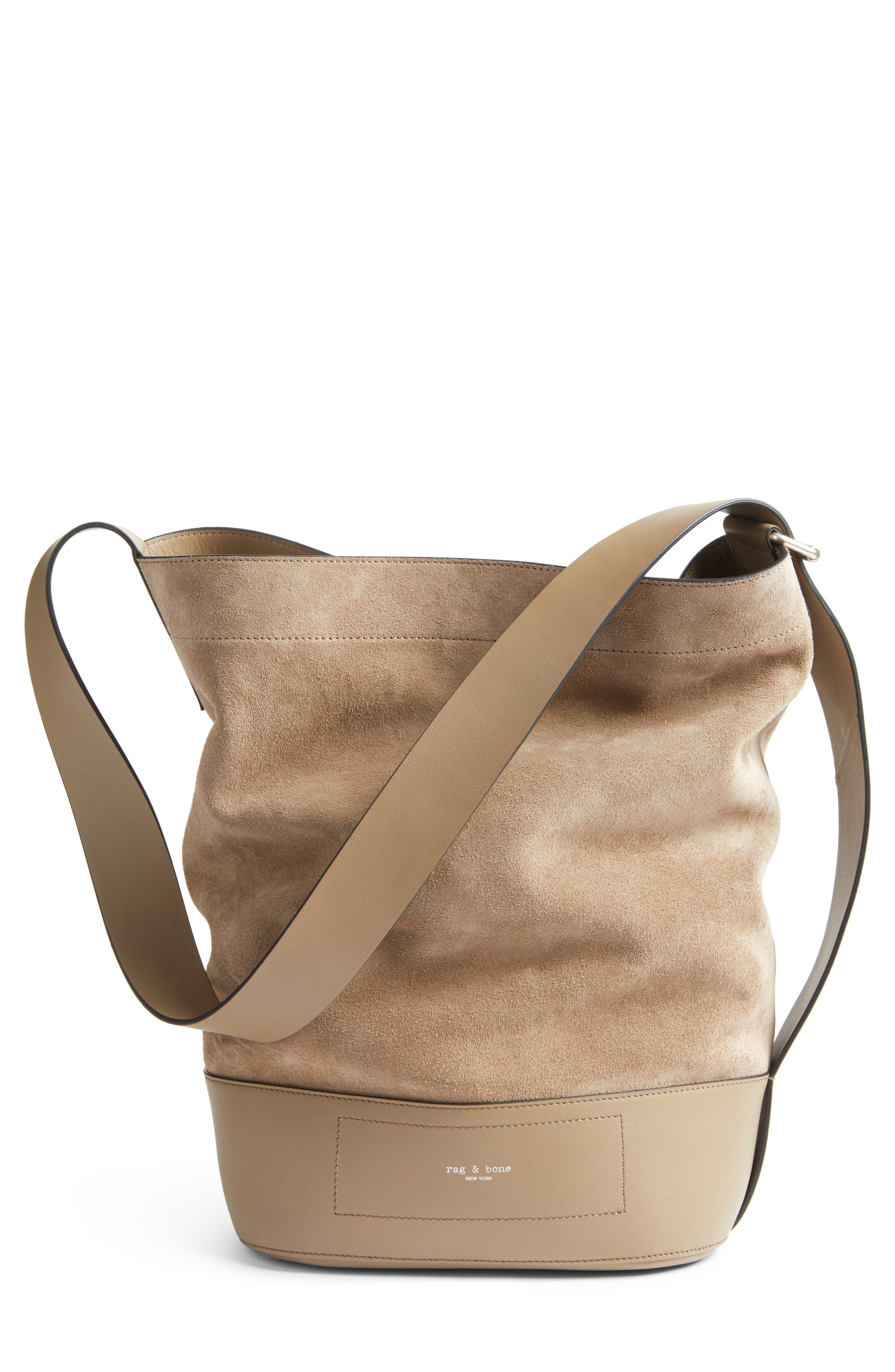 rag and bone Walker Sling Leather & Suede Bucket Bag Nordstrom