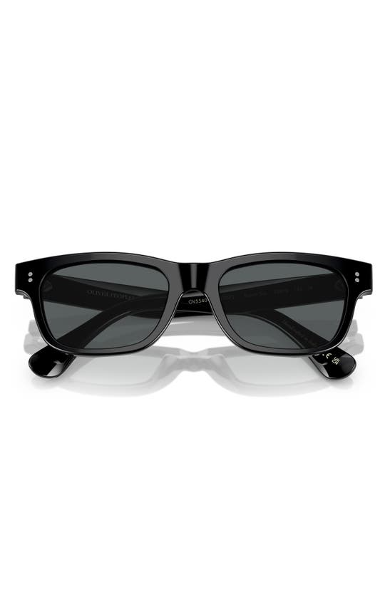 Oliver Peoples Rosson Sun 53mm Gradient Polarized Square Sunglasses In Black Polarized