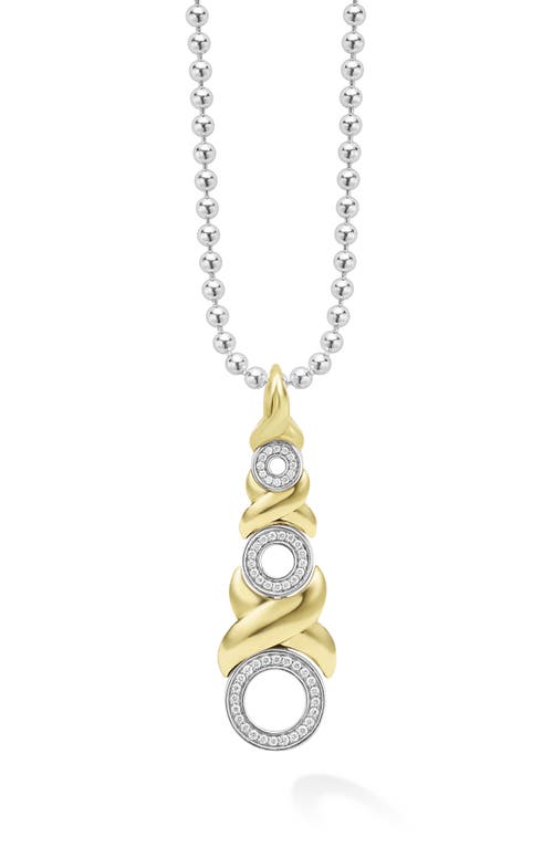 LAGOS Embrace XO Pavé Diamond Pendant Necklace in Metallic at Nordstrom
